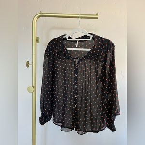 Free People sheer blouse